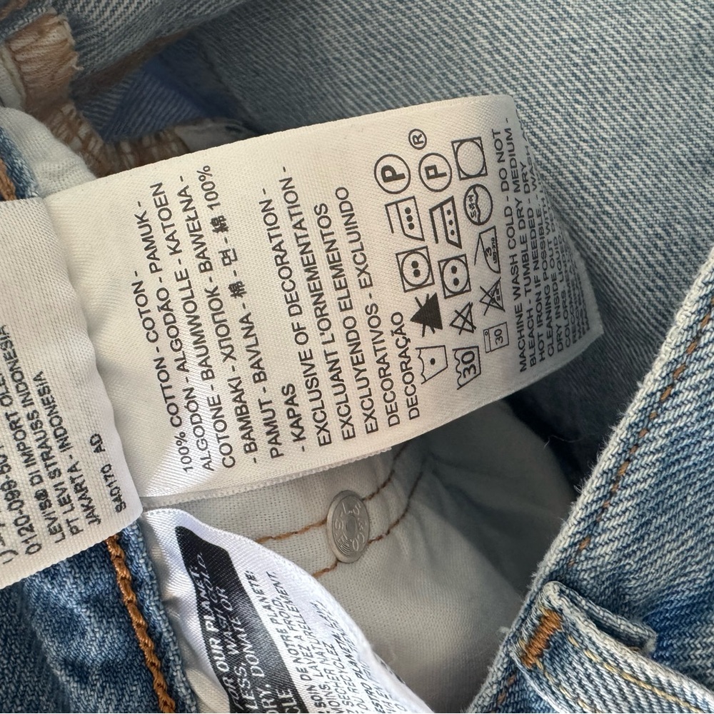 Levi’s 501 Ripped distressed Denim Shorts size 27 - Picture 6 of 7